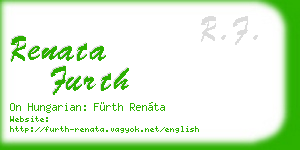 renata furth business card