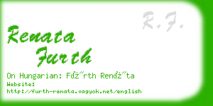 renata furth business card